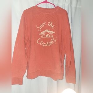 Ivory ella orange save the elephants sweatshirt